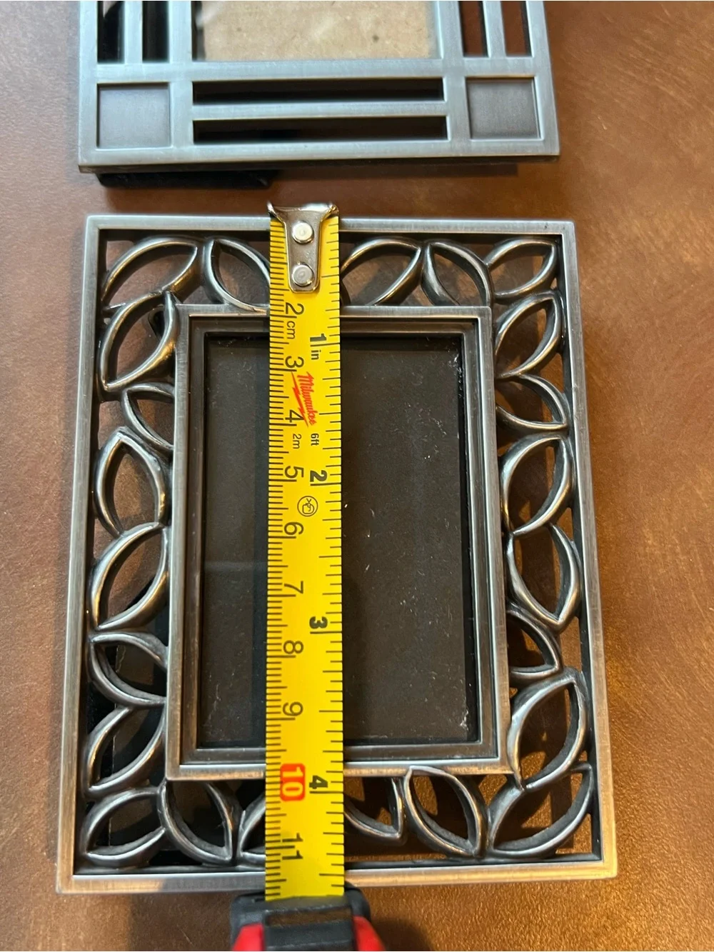 Art Deco Small Pewter Picture Frames - Set of 2 , Good condition